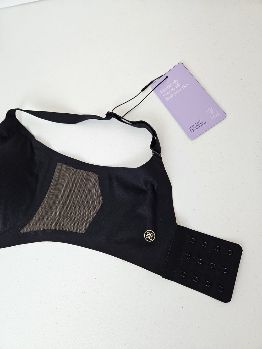 Honeylove Crossover Black Wireless Bra With Removable Pads Sz L 38 B/C - Picture 8 of 10